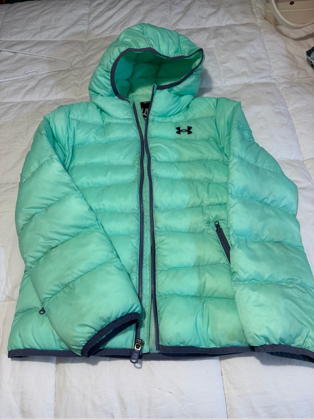 Under Armour Kids Unisex Mint Puffer Jacket with Hood